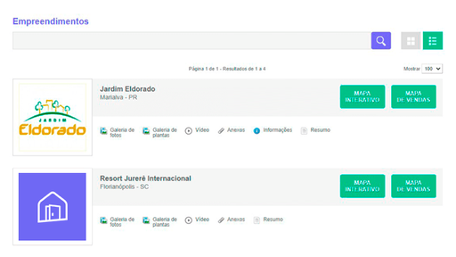 Tela: Empreendimentos