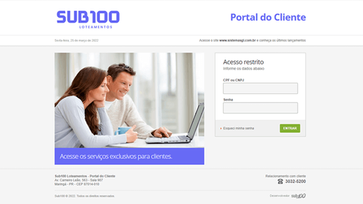 Tela: Integração Site